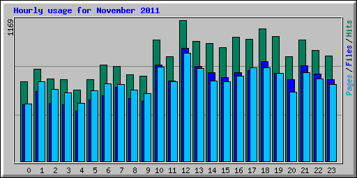Hourly usage for November 2011